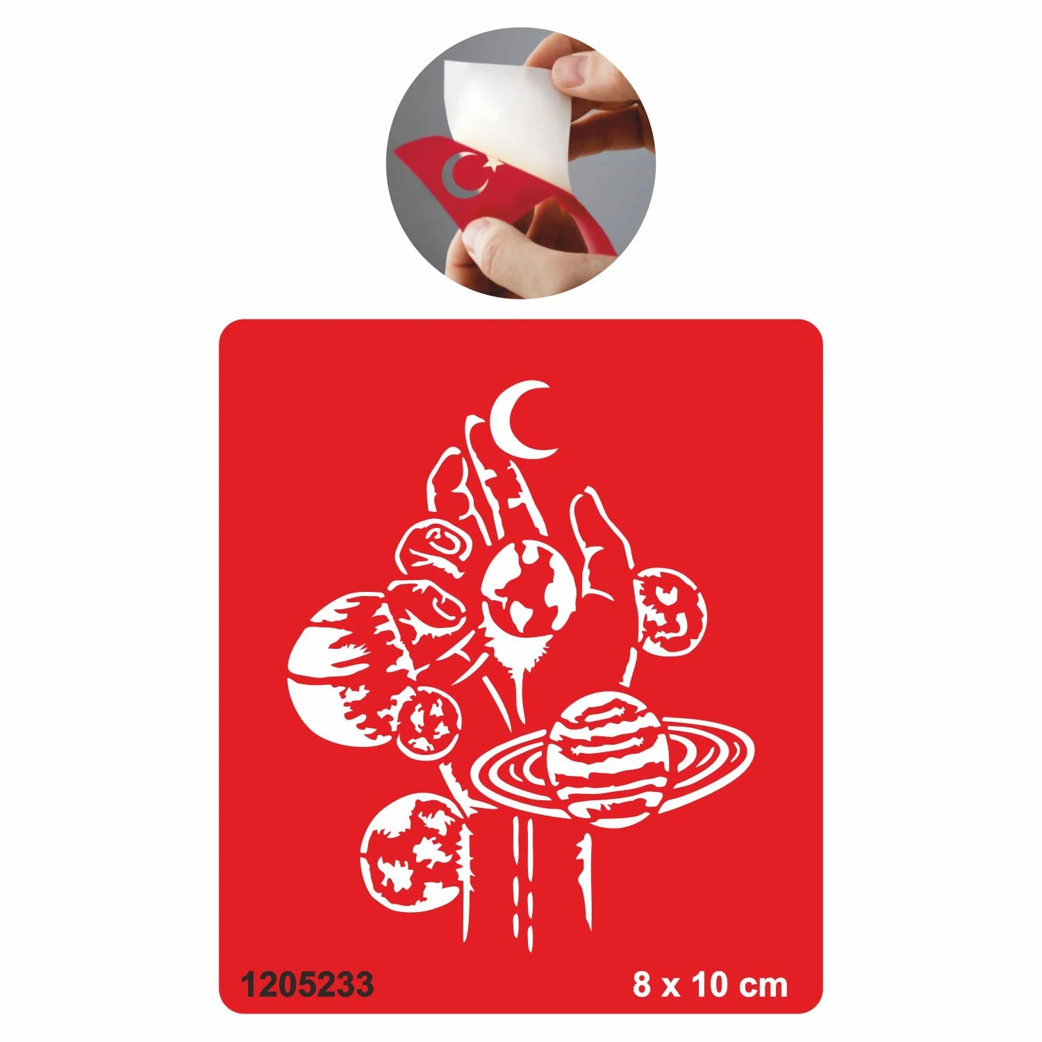 Gezegenler Tattoo Geçici Dövme Şablonları Kına Kalıpları
