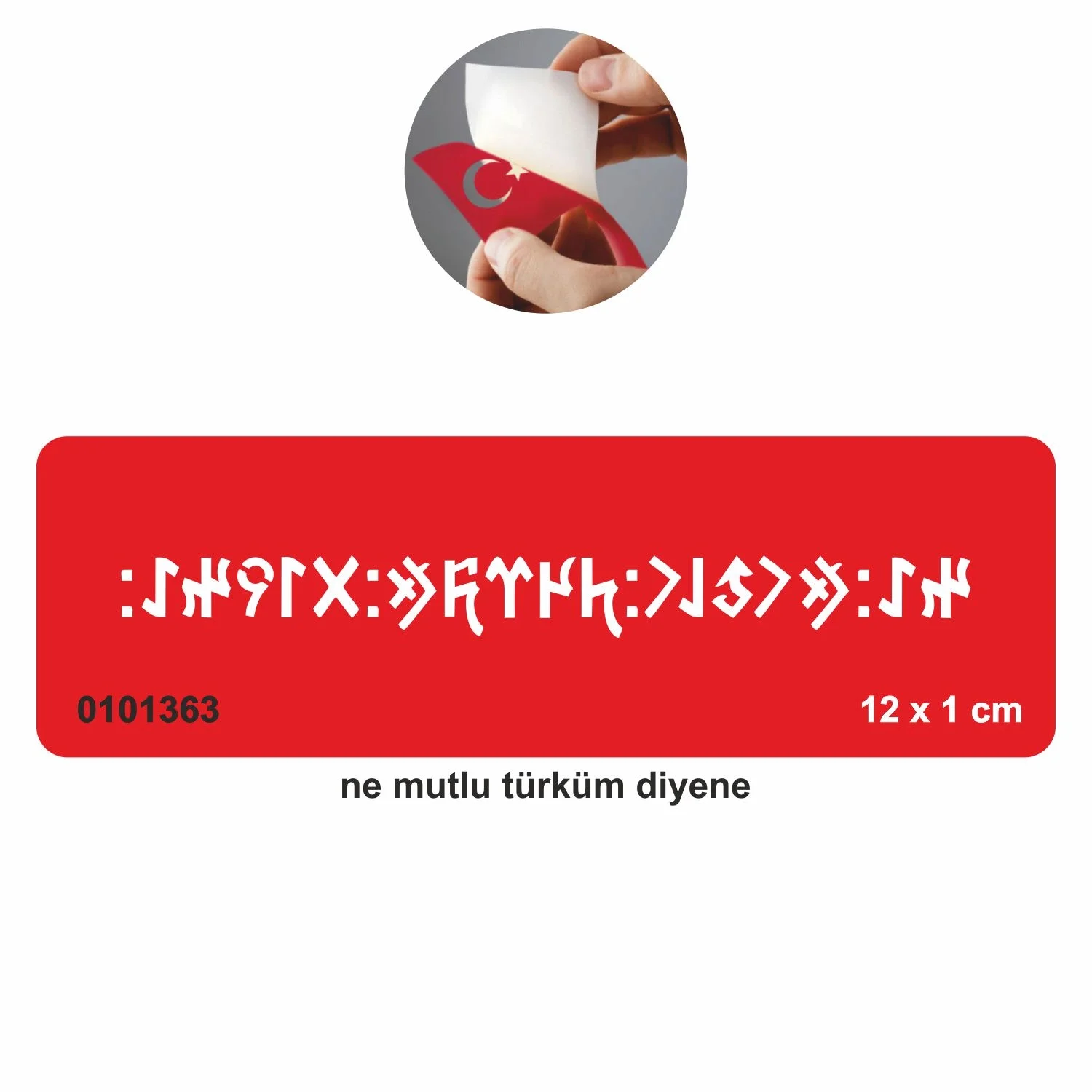 Göktürkçe Ne Mutlu Türküm Diyene  Tattoo Geçici Dövme Şablonları Kına Kalıpları