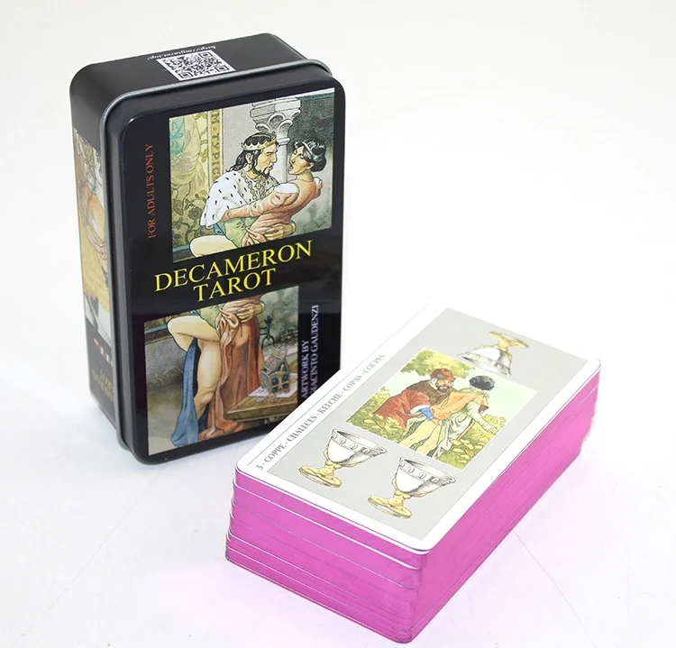 Decameron Metal Kutulu Tarot Kartı Alk2768