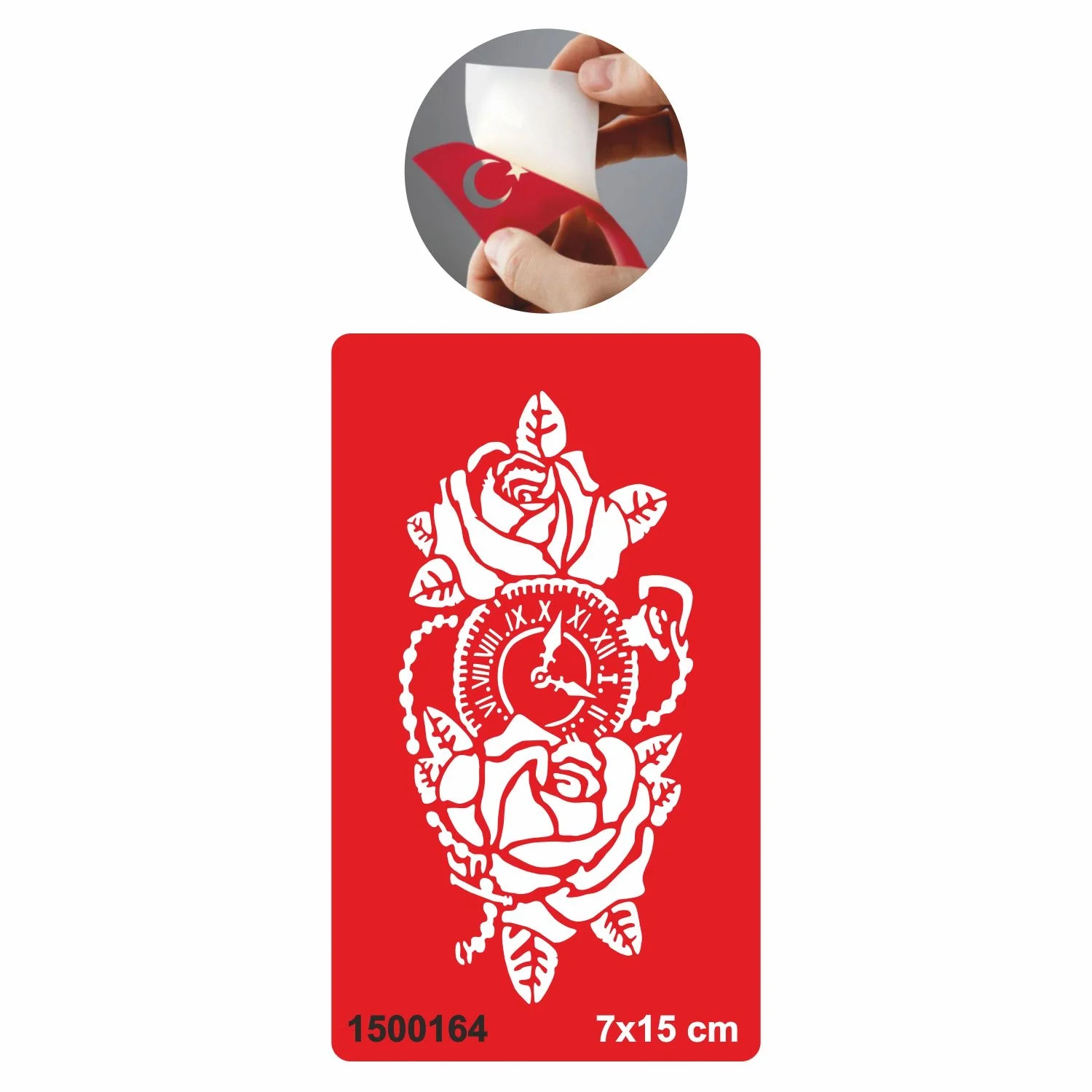 Gül Saati  Tattoo Geçici Dövme Şablonları Kına Kalıpları