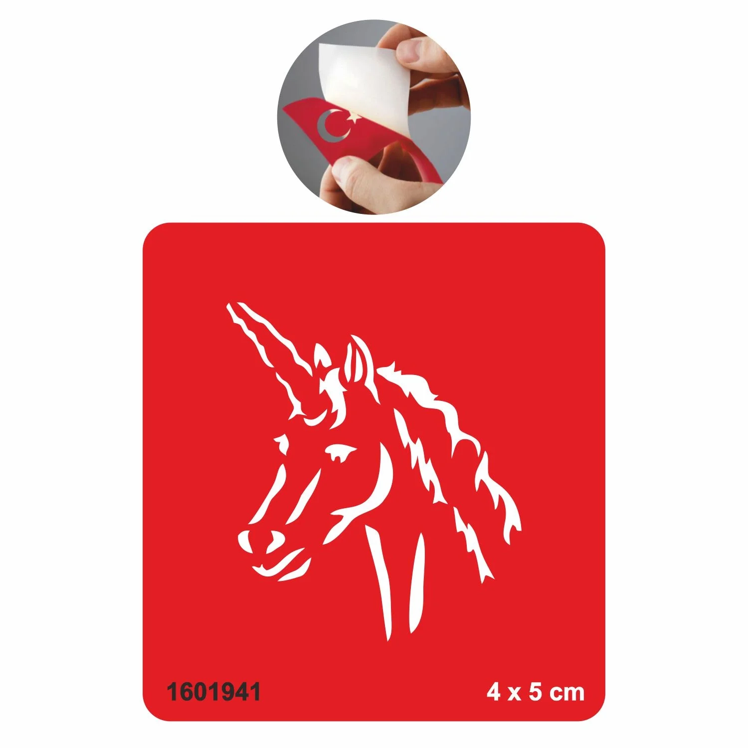 Sihirli Unicorn At Tattoo Geçici Dövme Şablonları Kına Kalıpları
