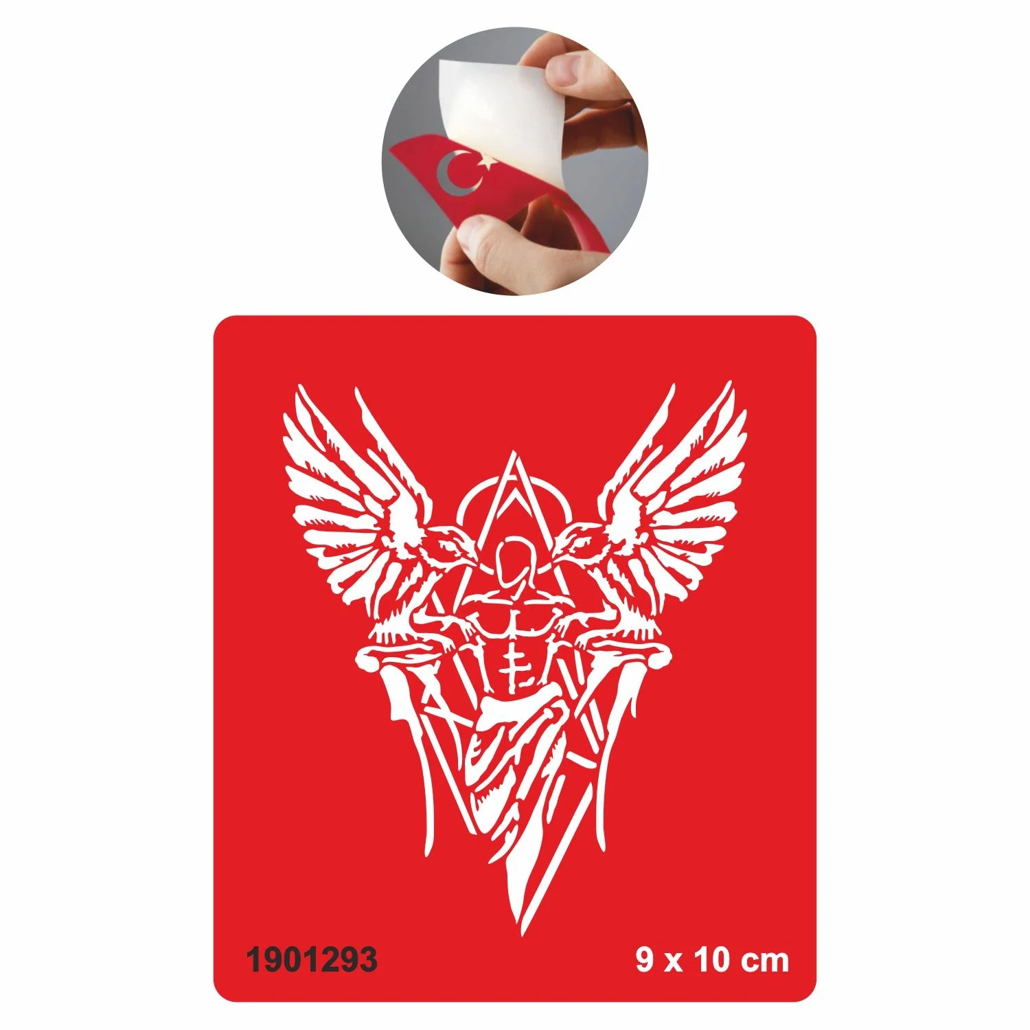 Omzunda Kuşlar Kanatlı Adam Tattoo Geçici Dövme Şablonları Kına Kalıpları