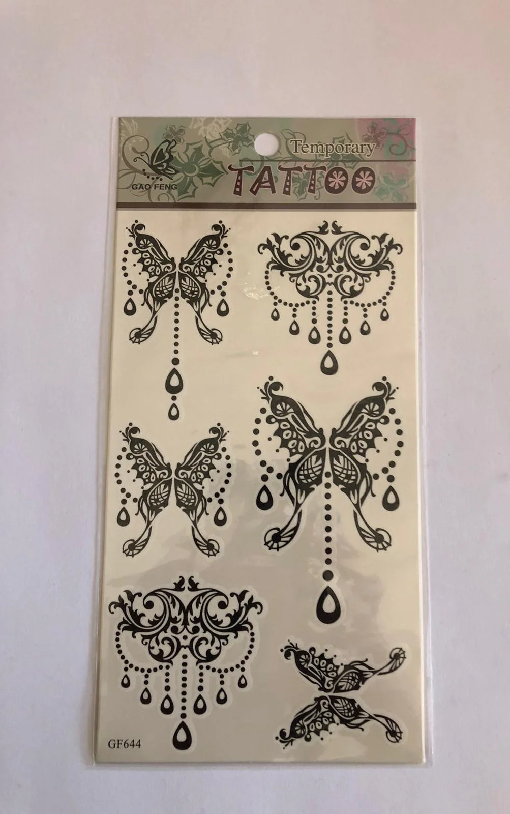 Süslü Kelebekler Yapıştırma Sticker Dövme Geçici Dövme Temporary Tattoos