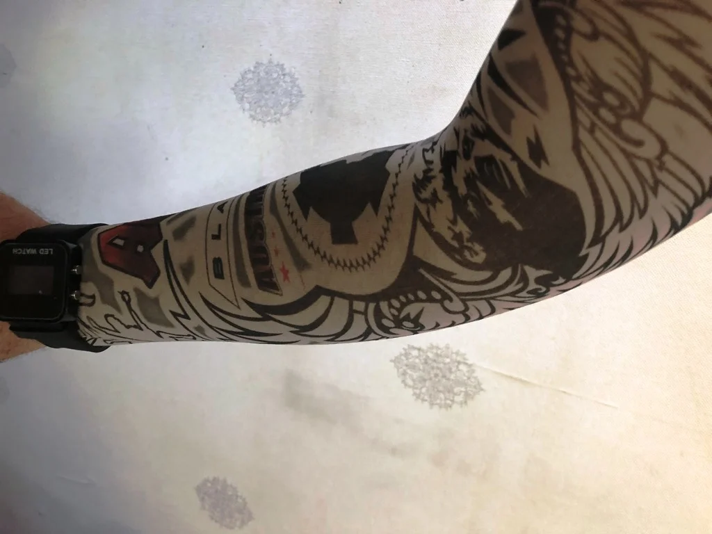 Çift Kol Giyilebilir Dövme Kanat Desenler Tattoo Sleeve