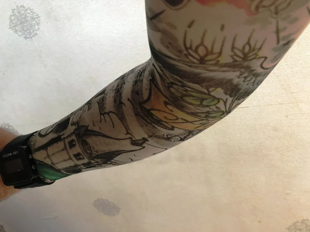 Çift Kol Giyilebilir Dövme Manzara Desenler Tattoo Sleeve