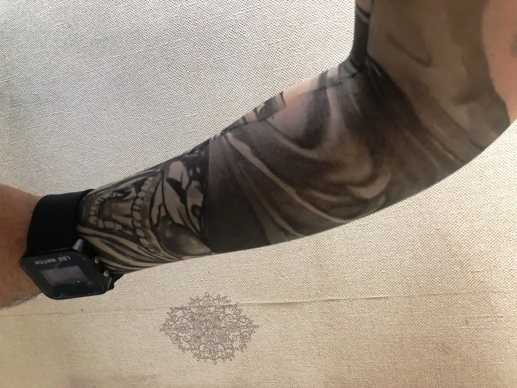 Çift Kol Giyilebilir Dövme Göz Desenler Tattoo Sleeve