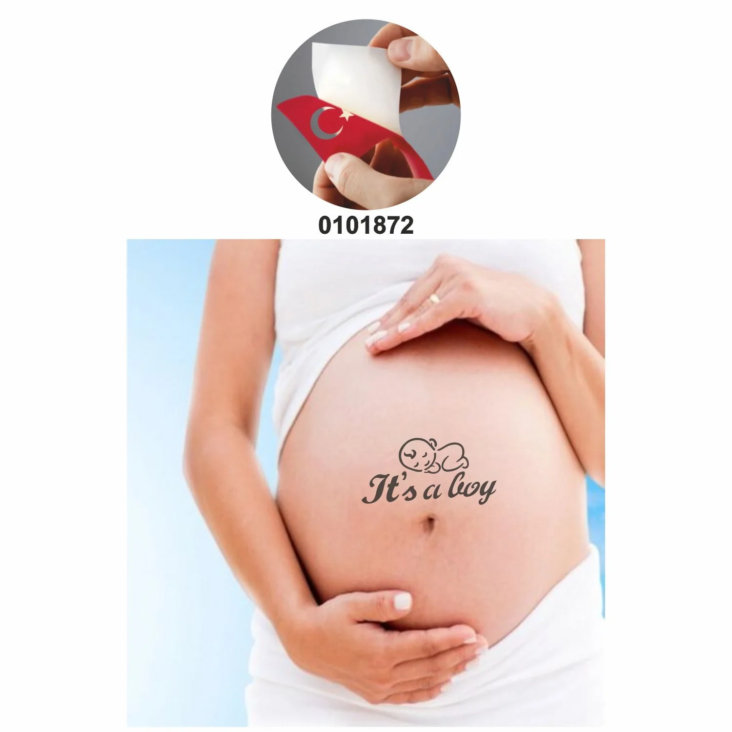 Baby Shower It's A Boy  Tattoo Geçici Dövme Şablonları Kına Kalıpları
