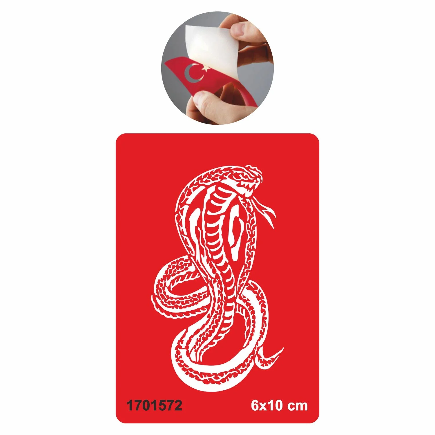 Kobra Yılan Tattoo Geçici Dövme Şablonları Kına Kalıpları
