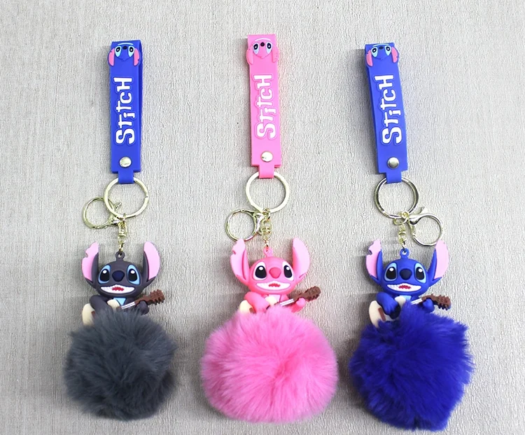 Ponponlu Stitch Anahtarlık Alk4245