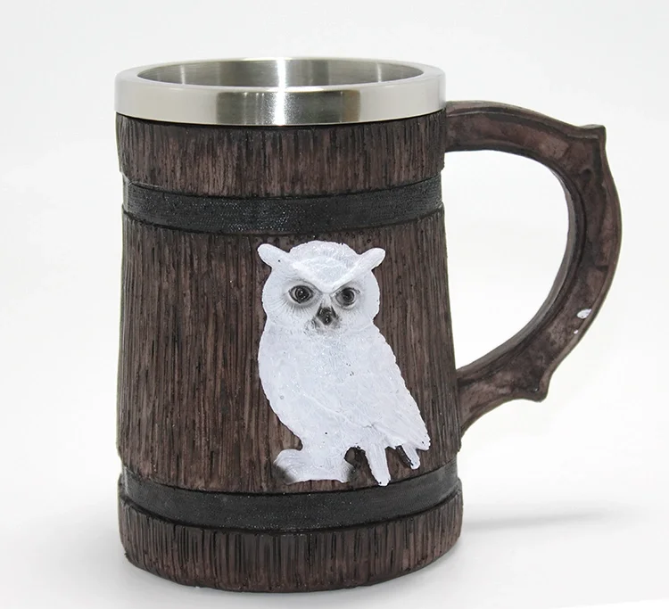 Harry Potter Hedwig Temalı 3D Kabartmalı Çelik Kupa Bardak Alk4378