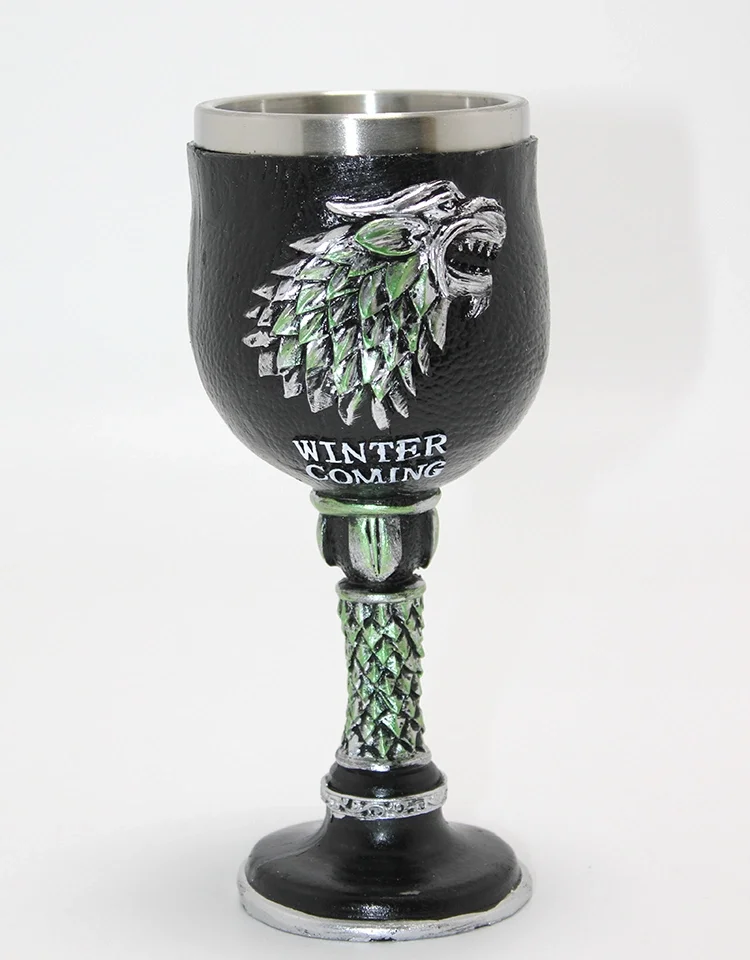 Game Of Thrones House Stark 3D Kabartmalı Çelik Kadeh Bardak Alk4379