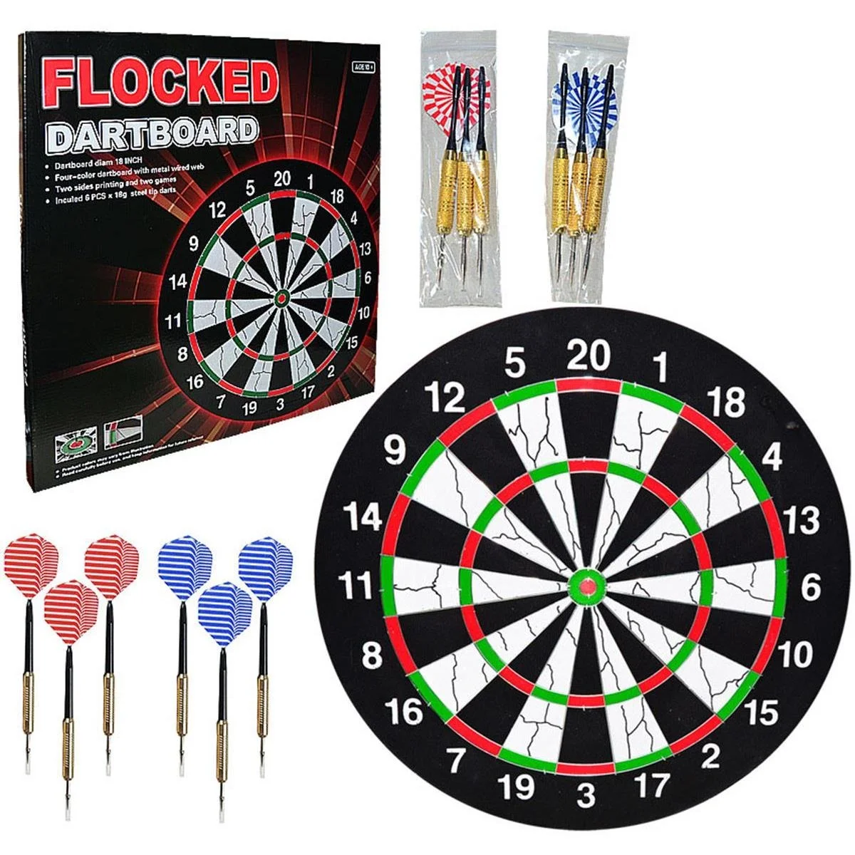 Avessa 45 cm MDF Dart Tahtası 6 Adet Ok Dart20