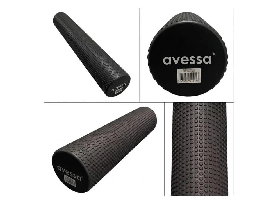 Avessa Afr Masajlı Uzun Foam Roller Siyah 90X15 Cm