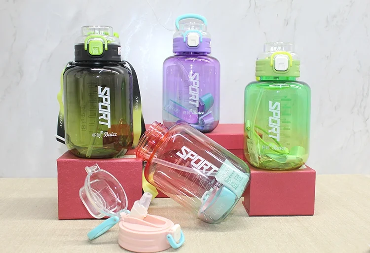 Pipetli Su Matarası 1100 Ml BPA İçermez Alk4646