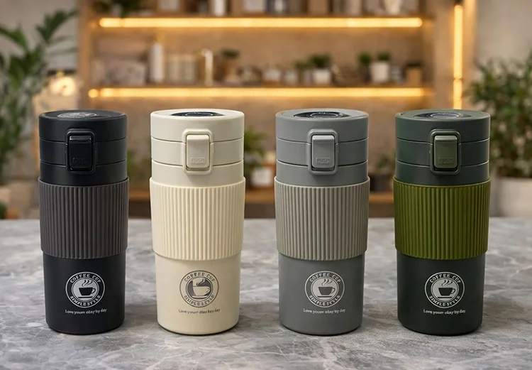 350 Ml Paslanmaz Çelik Termos Dereceli Mug - Sızdırmaz Kapaklı Çift Katmanlı Dereceli Termos  Alk4626