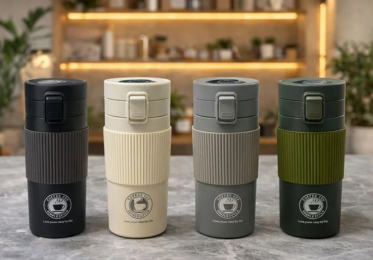 500 Ml Paslanmaz Çelik Termos Dereceli Mug - Sızdırmaz Kapaklı Çift Katmanlı Dereceli Termos  Alk4627