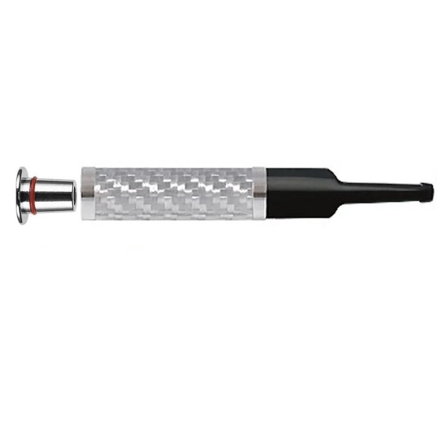 Denicotea 25007 Karbon Filtreli 6-9mm Lüks Slim Sig.Ağızlığı Karbon Silver