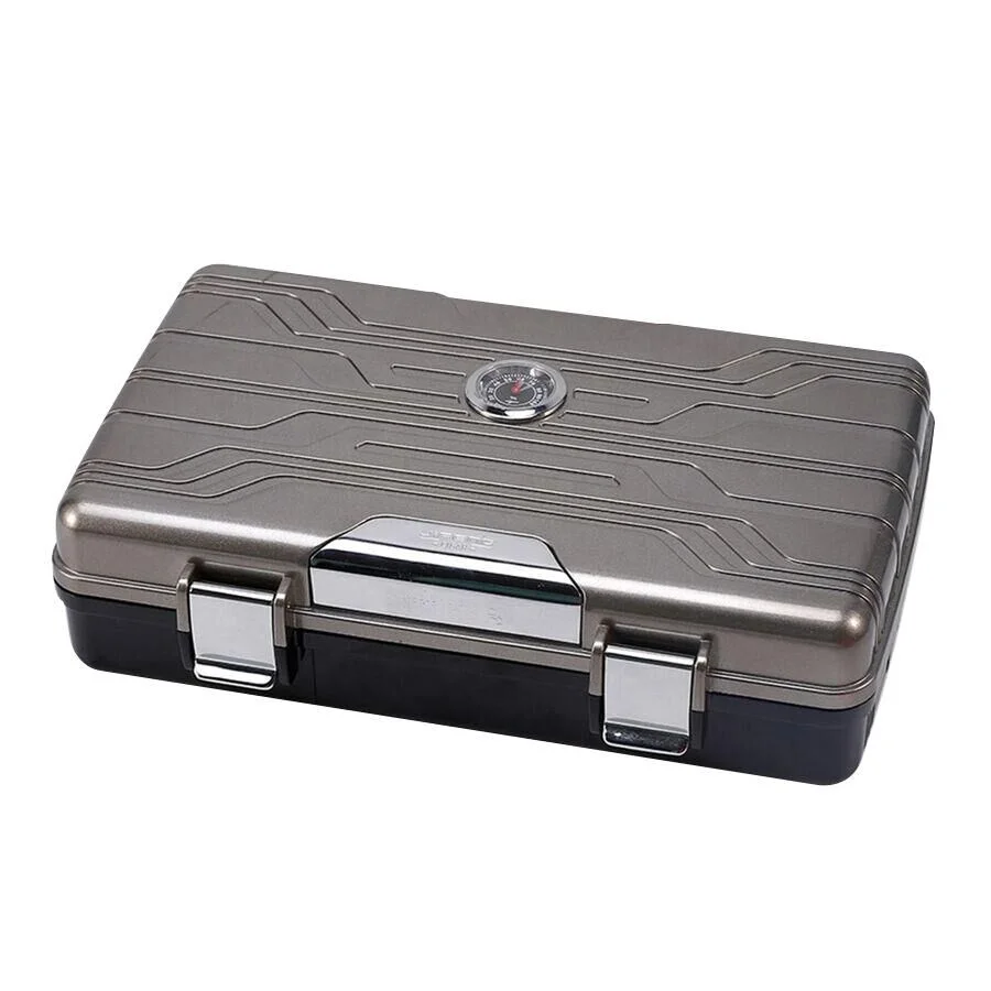 Silver Match Seyahat Tipi Puro Kutusu Humidor Metalik Gri 10's