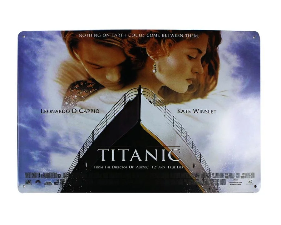 Dekoratif Vintage Metal Pano Titanic 20x30
