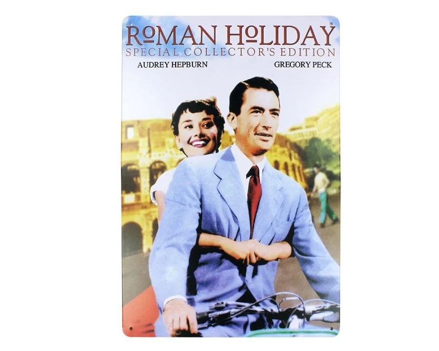 Dekoratif Vintage Metal Pano Roman Holiday 20x30