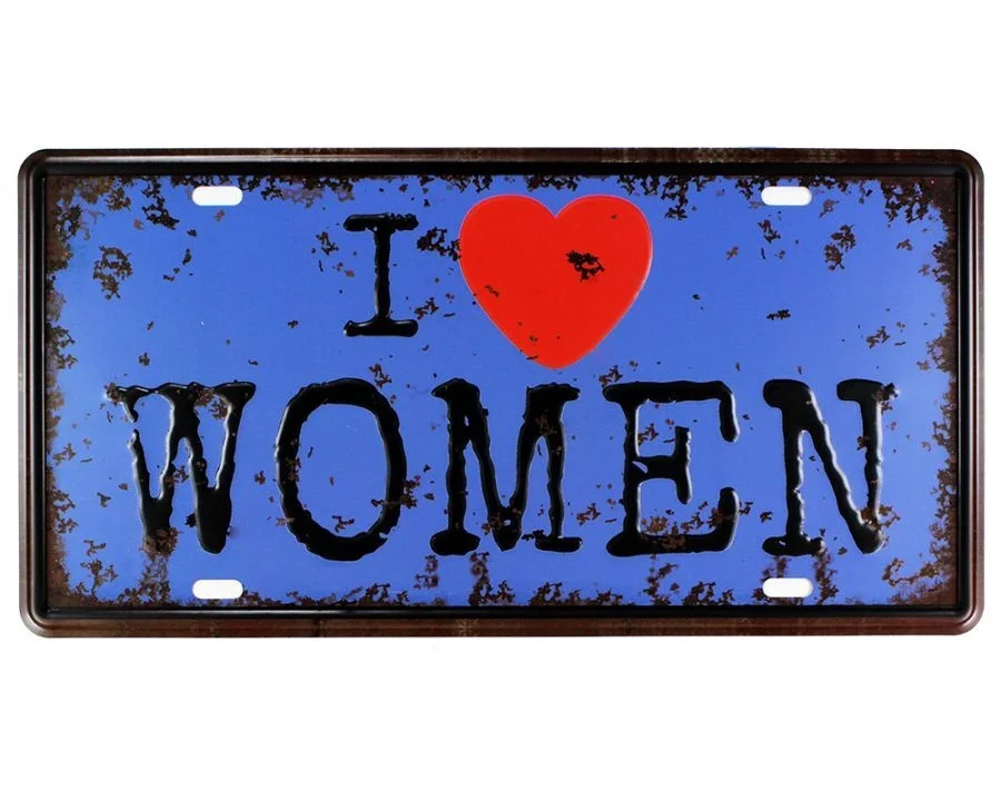 Vintage Metal Plaka Women 15x30