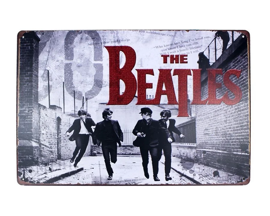 Dekoratif Vintage Metal Pano The Beatles 20x30