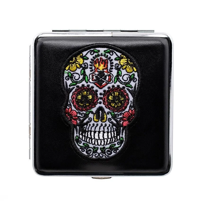 Atomic German Skull Kurukafa Patch Deri Kısa Sig. Tab akasısı Beyaz Ateş 20li