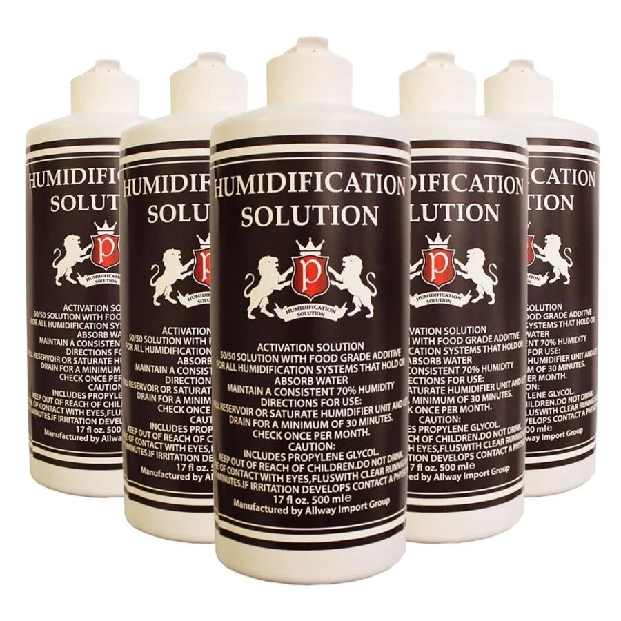 Humidor Puro Kutusu Nemlendirici %70 Saf Su Solüsyon 500ml 5'li Eco Paket