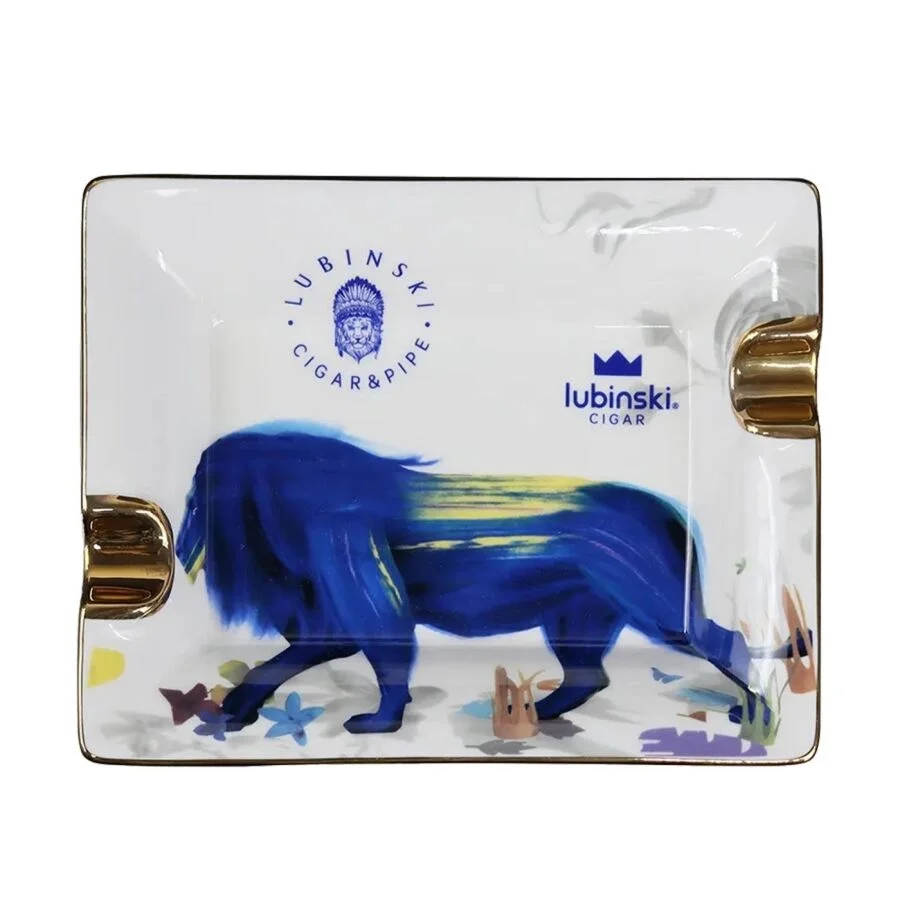Lubinski Blue Lion Seramik Puro Küllüğü Beyaz/Gold 2li