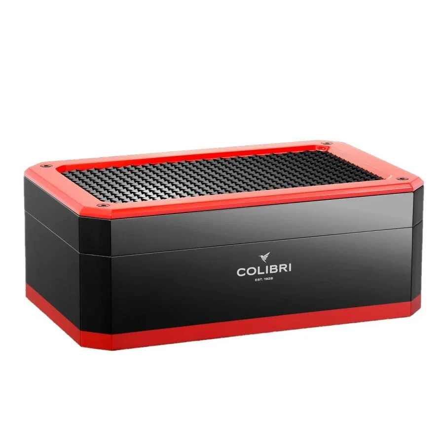Colibri Rally Humidor Puro Kutusu Piano Siyah/Kırmızı 120's