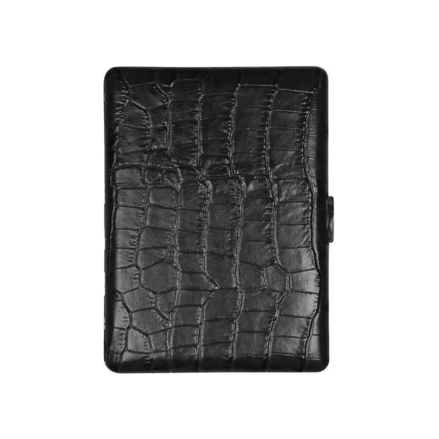 Pearl Japan Cosmos Deri Uzun Sigara Tabakası Croco Siyah 9lu