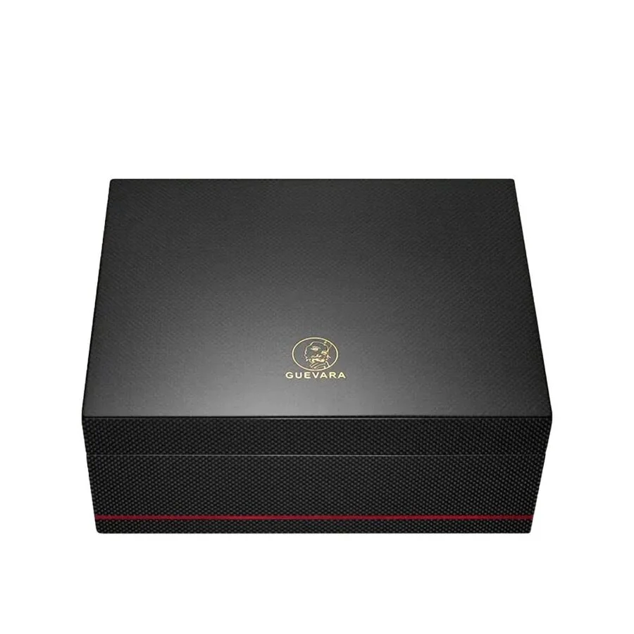 Guevara Karbonfiber Humidor Puro Kutusu Siyah 40s