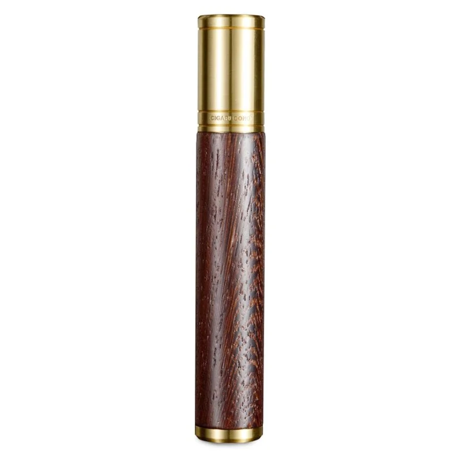 Cigarloong Ahşap Metal Puro Kılıfı Tekli Gold 60 Ring