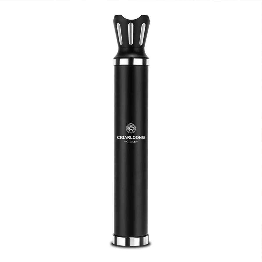 Cigarloong Metal Puro Kılıfı Delicili Sehpalı Tekli Siyah 60 Ring
