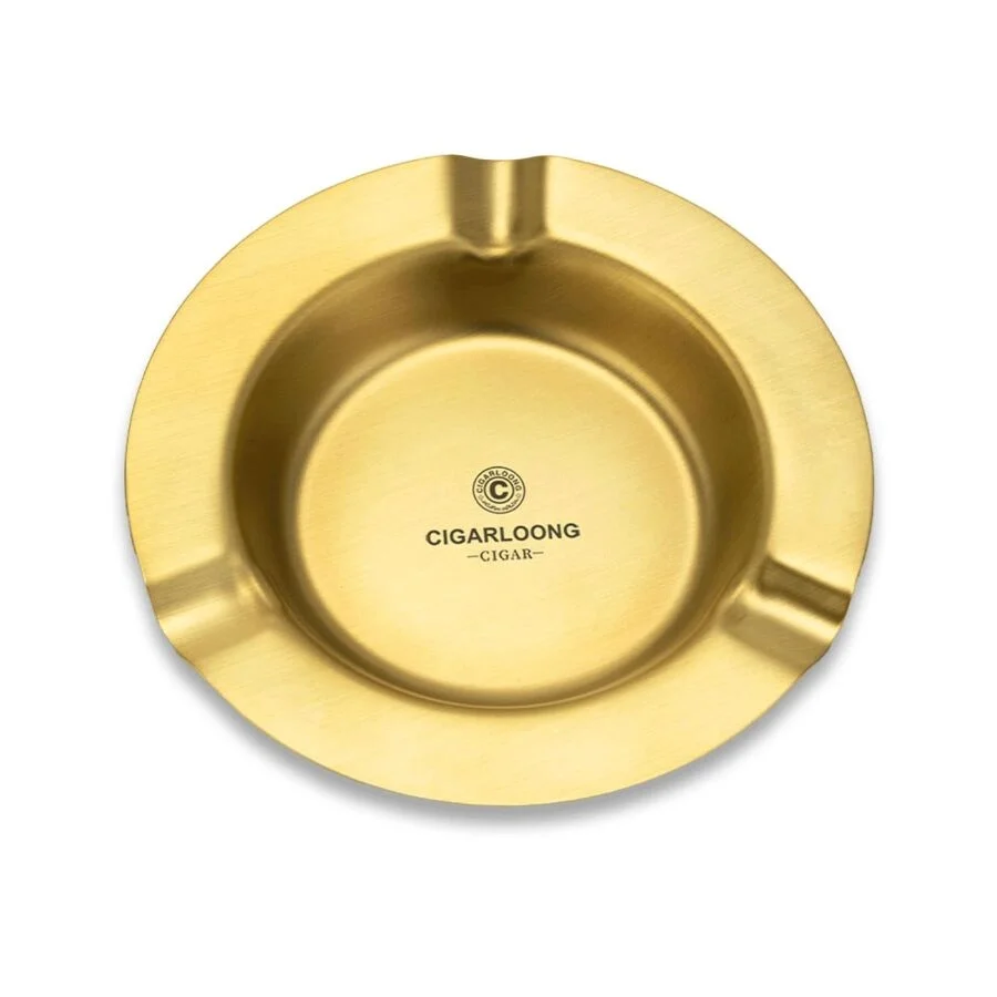 Cigarloong Yuvarlak Metal Puro Küllüğü Gold 3lü