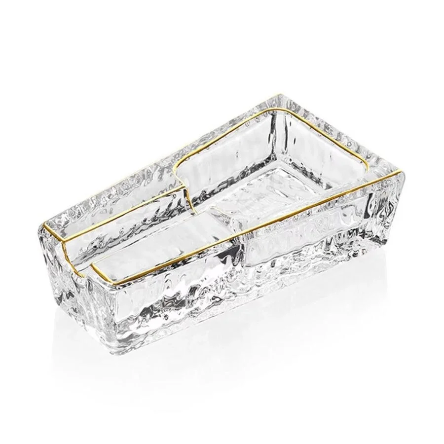 Cigarloong Kristal Cam Puro Küllüğü Clear Gold Tekli