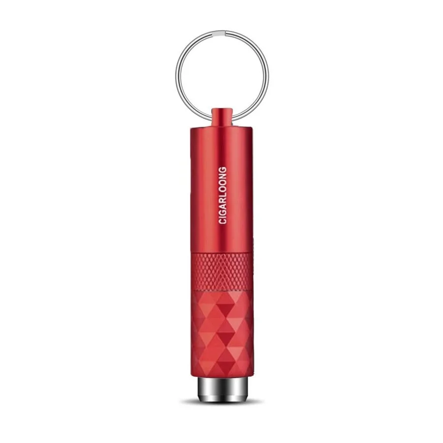 Aluminyum 2in1 Delici ve Puro Tutucu İğne Anahtarlık Kırmızı