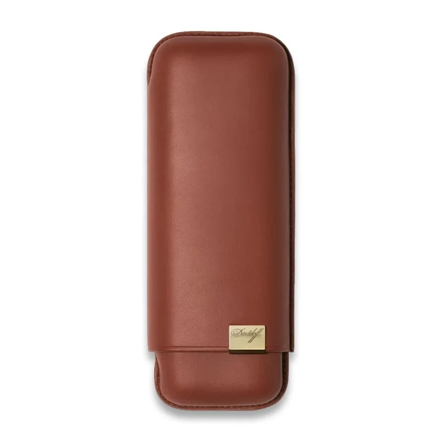 Davidoff Iconic Seri Deri Puro Kılıfı Kahve Gold 2li 64 Ring