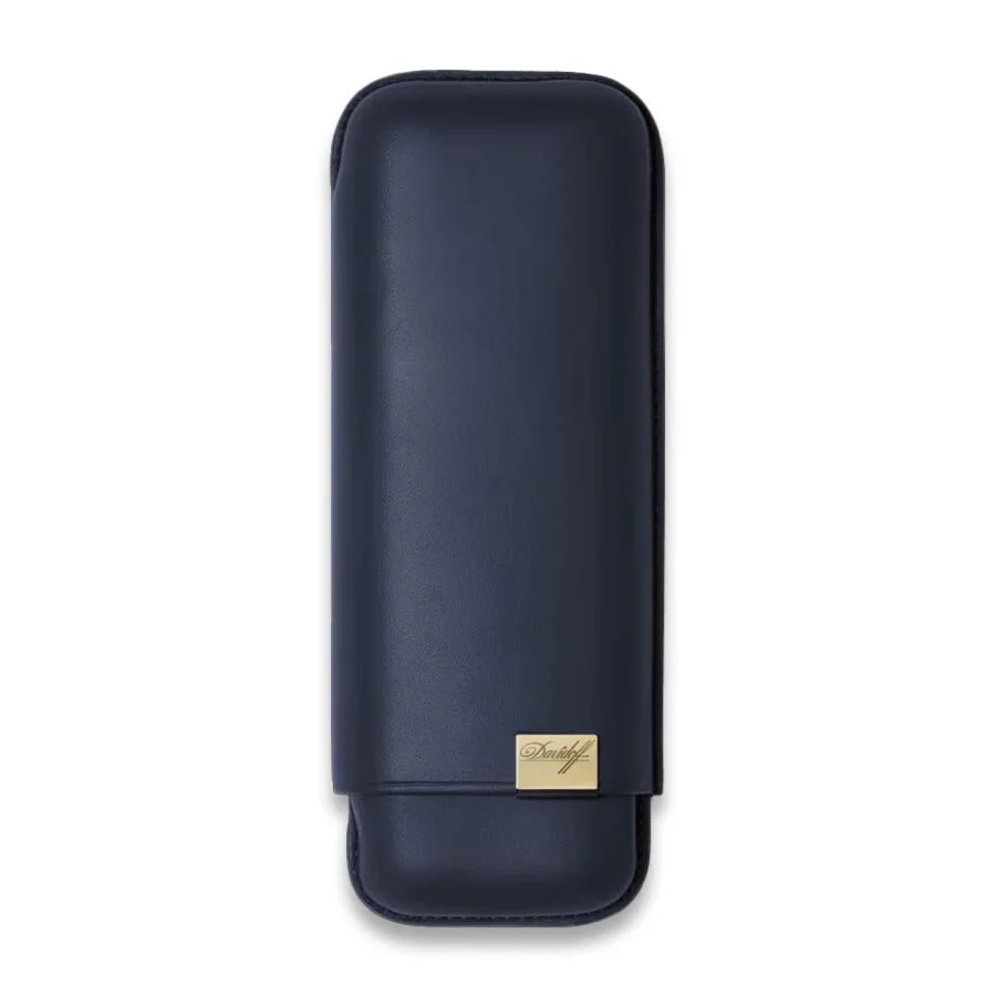 Davidoff Iconic Seri Deri Puro Kılıfı Lacivert Gold 2li 64 Ring