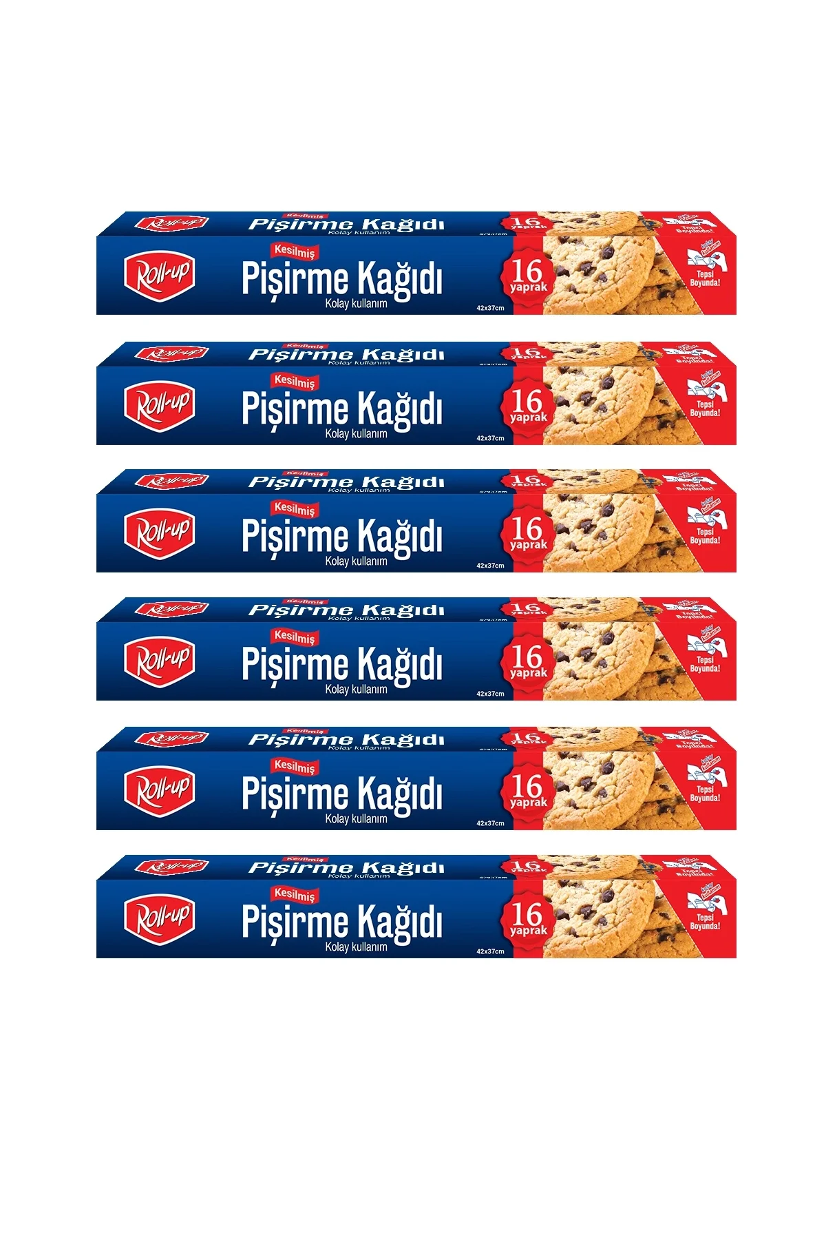 Roll-Up Kesilmiş Yağlı Pişirme Kağıdı 16 Yaprak 6lı Kutu Set