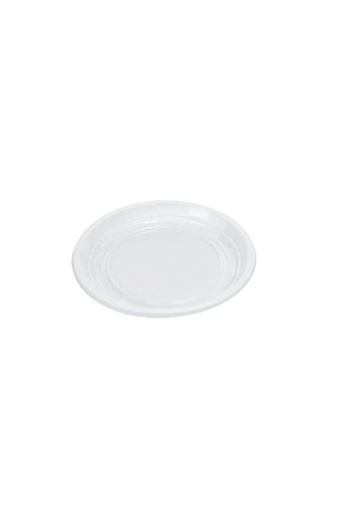 Roll-Up Plastik Tabak Beyaz Ekonomik 21 cm 100 Adet