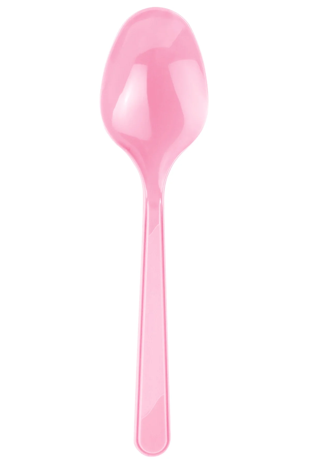 Roll-Up Plastik Kaşık Pembe 25li