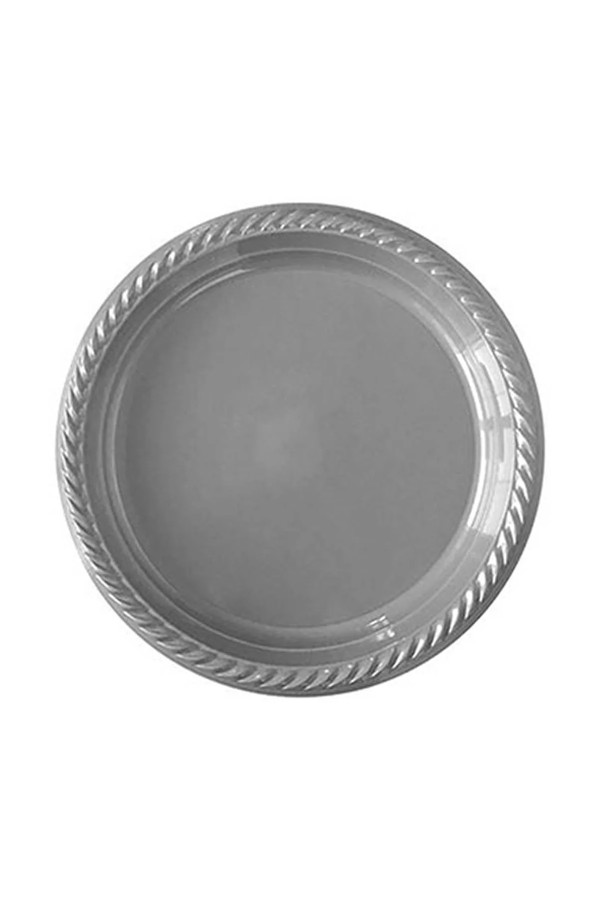 Roll-Up Plastik Tabak Gümüş 22 cm 25 Adet