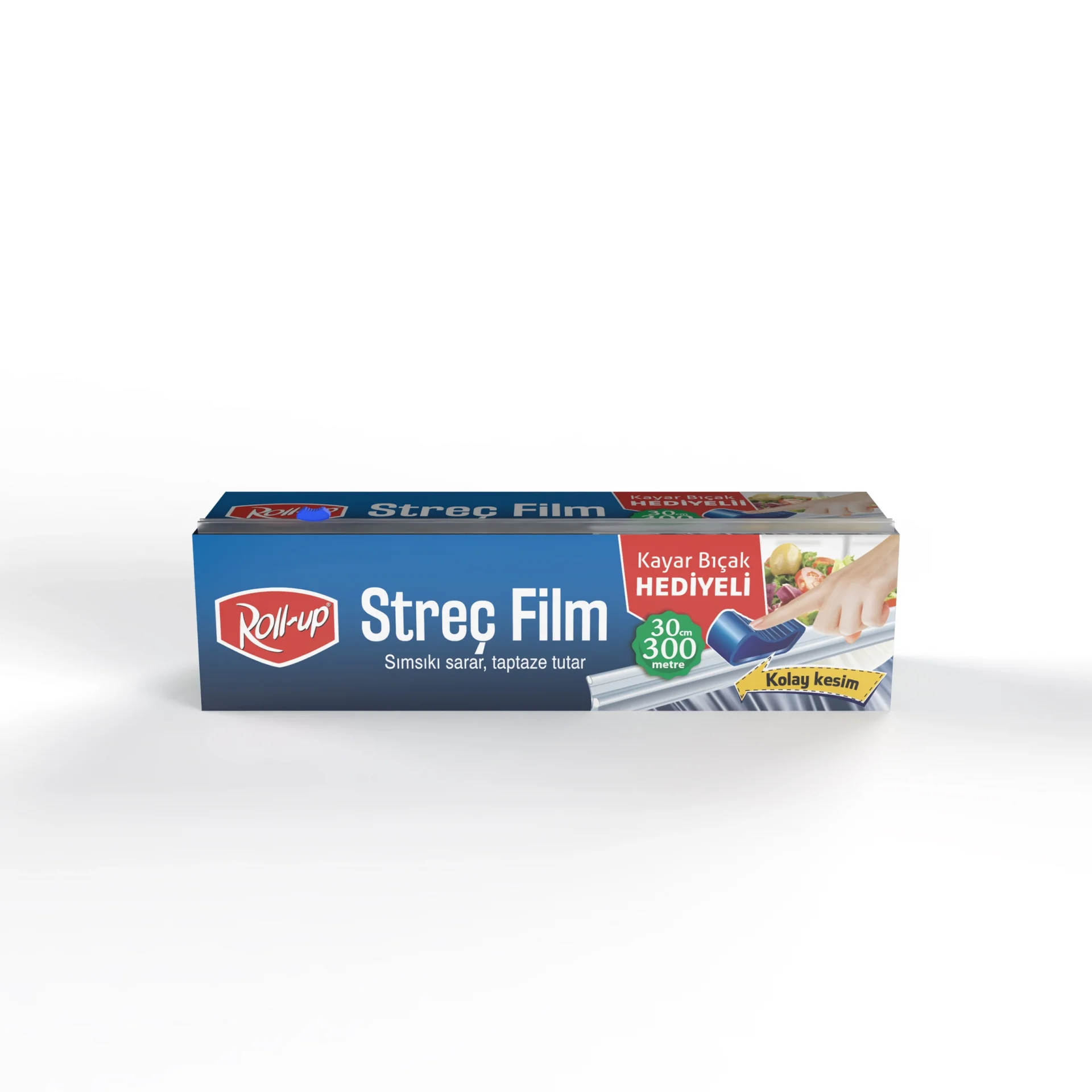 Roll-Up Bıçaklı Streç Film 9 Mic 30 cm x 300 m