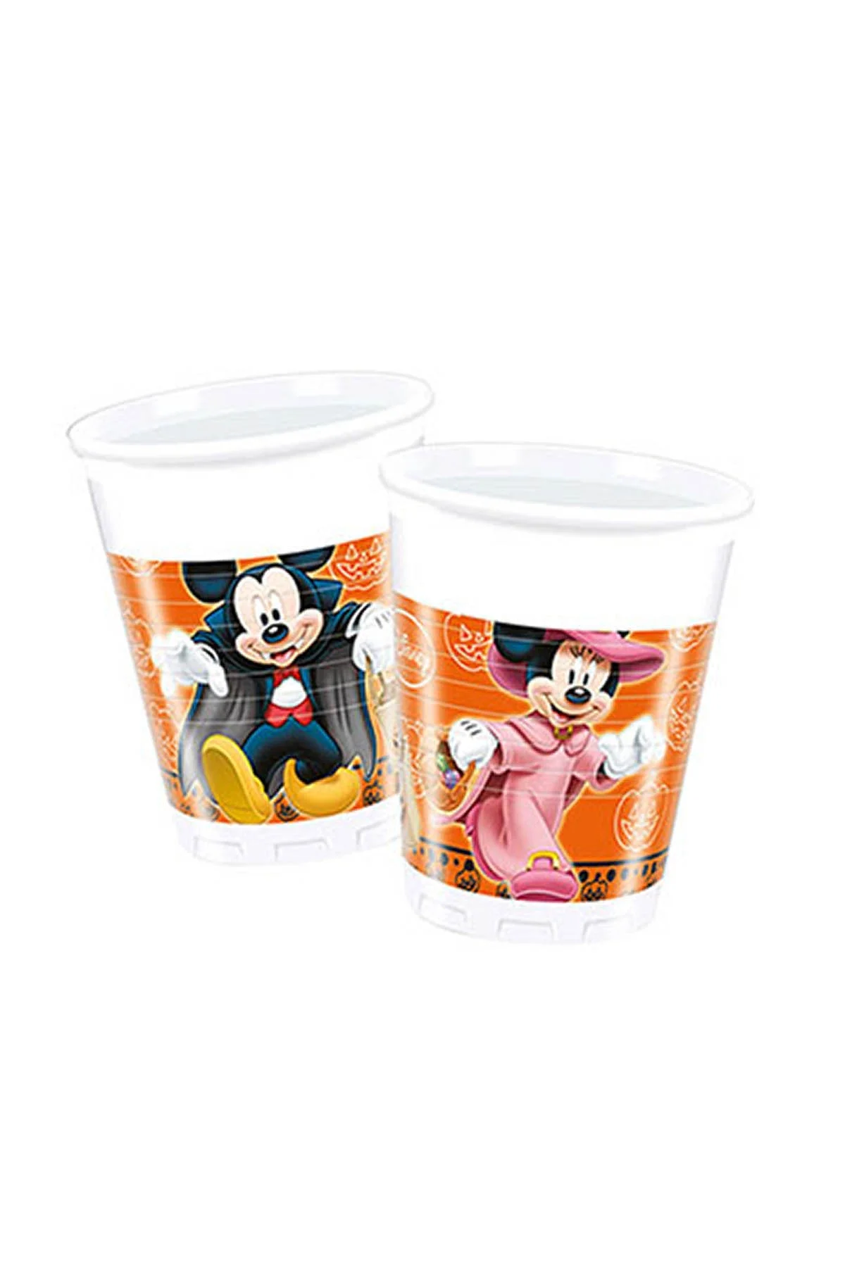 Mickey Halloween Plastik Bardak 8li Seti - Cadılar Bayramı Temalı