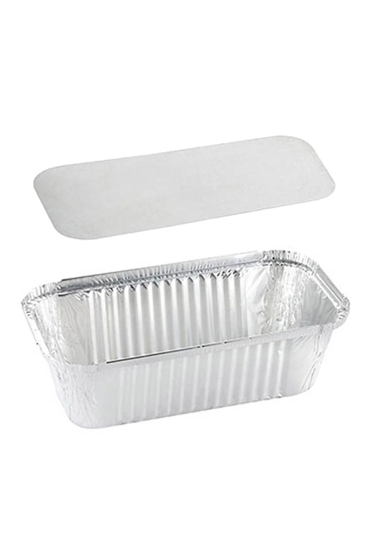 Roll-Up 1000gr Dikdörtgen Derin Alüminyum Kap Ve Kapak Seti 100lü