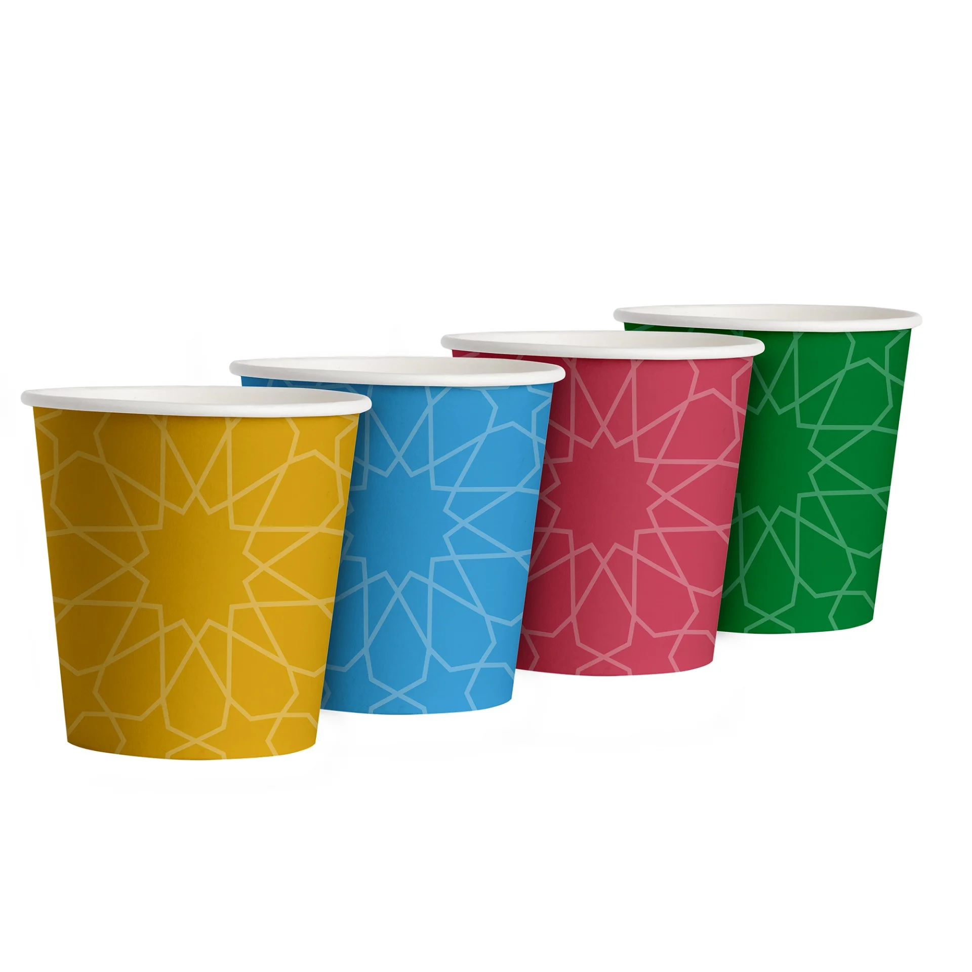 Roll-Up Karton Bardak 7 oz Renkli 50 Adet