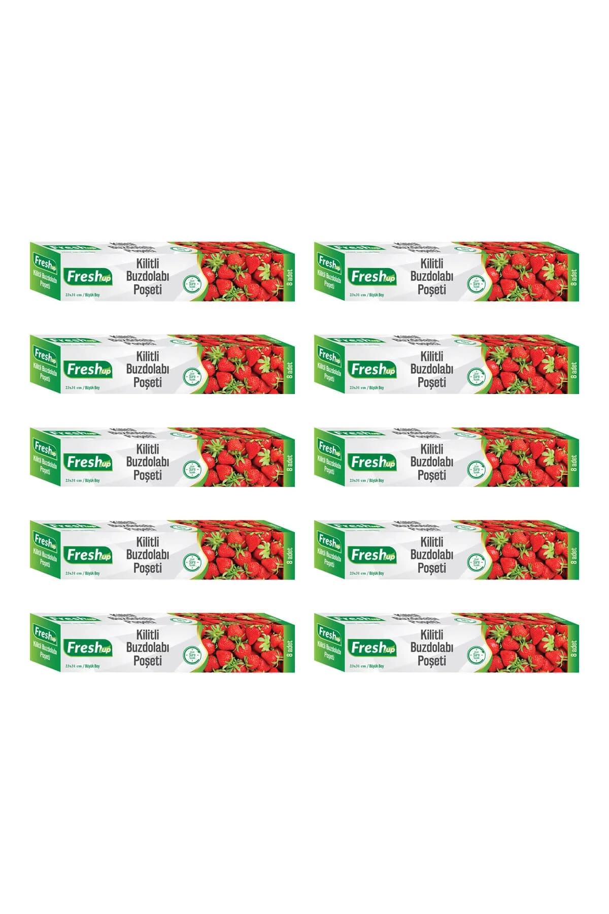 Fresh-Up 23x31cm Ekonomik Kilitli Buzdolabı Poşeti 80 Adet