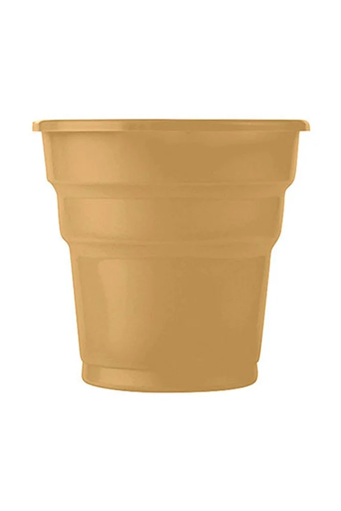 Roll-Up Plastik Meşrubat Bardağı Altın 7 oz 25 Adet