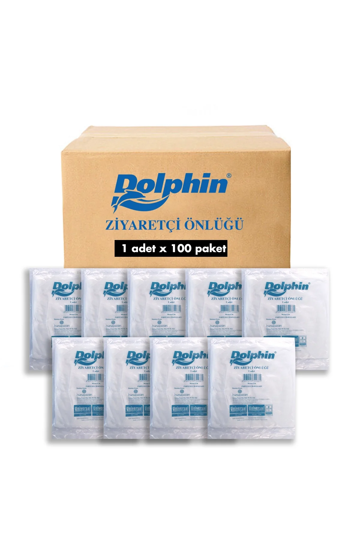 Dolphin Ziyaretçi Önlüğü 100 Adet (Koli)